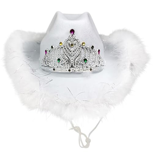 TOWARDSNAN Rollte Brims Cowboyhüte Mit Strasssteinen Krone Für Proms Bankette Party Plüsch Cowboy Hüte Für Erwachsene Machen Fotos TOWARDSNAN Rollte Brims Cowboyhüte Mit Strasssteinen Krone Für Proms Bankette Party Plüsch Cowboy Hüte Für Erwachsene Machen Fotos von TOWARDSNAN