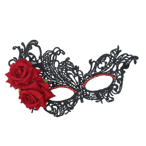 TOWARDSNAN Strasssteine ​​Maskerade Maske Venezianer Party Maske Halbgesicht Spitzenmaske Augenmaske Mardi Gras Halloween Party Kostüm von TOWARDSNAN