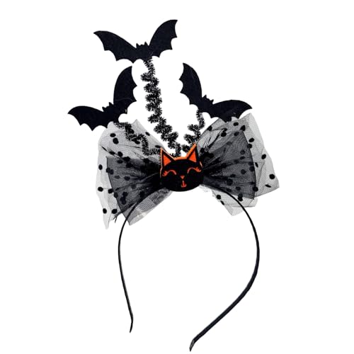 TOWARDSNAN Verstellbarer Fledermaus Haarzubehör Haare Haop Bequemes Bogenknotenband Für Halloween Feierlichkeiten von TOWARDSNAN