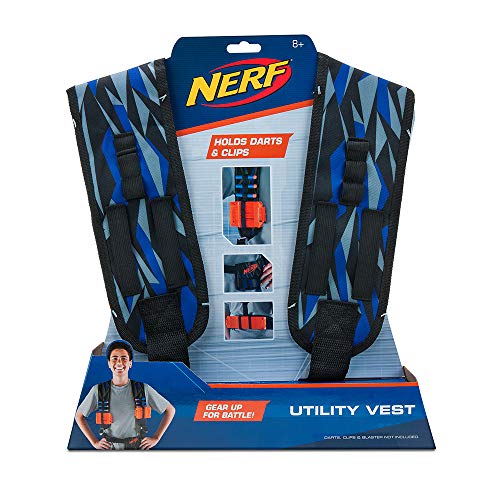 Toy Partner NER0155 Nerf Elite Utility Weste, Tiger, Blau/Grau, one Size von TOY PARTNER