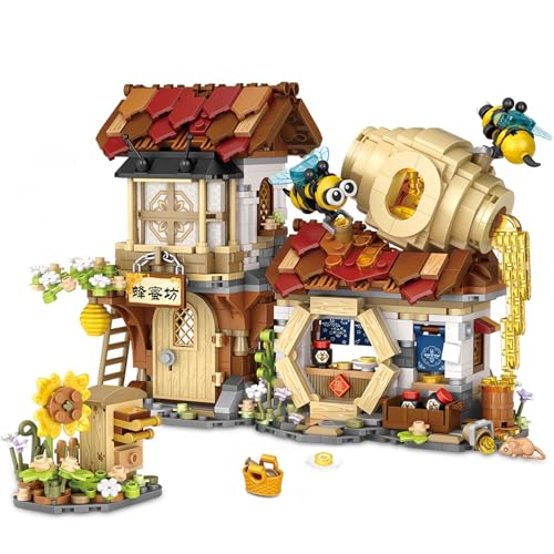 Honey Workshop Mini-Bausteine, MOC kreatives Bauspielzeug, Modell-Set für 7–9 Jahre alte Mädchen und Jungen, 1242 Teile, Simulationsarchitektur, Konstruktionsspielzeug, Geschenkidee für Kinder und Honey Workshop Mini-Bausteine, MOC kreatives Bauspielzeug, Modell-Set für 7–9 Jahre alte Mädchen und Jungen, 1242 Teile, Simulationsarchitektur, Konstruktionsspielzeug, Geschenkidee für Kinder und von TOY PLAYER