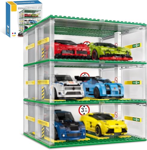 TOY PLAYER DIY 3-stöckige Garage Klemmbausteine Baustein, kompatibel mit Speed Champions Autos, 130PCS Garage Spielzeug Displayständer (ohne Autos) TOY PLAYER DIY 3-stöckige Garage Klemmbausteine Baustein, kompatibel mit Speed Champions Autos, 130PCS Garage Spielzeug Displayständer (ohne Autos) von TOY PLAYER