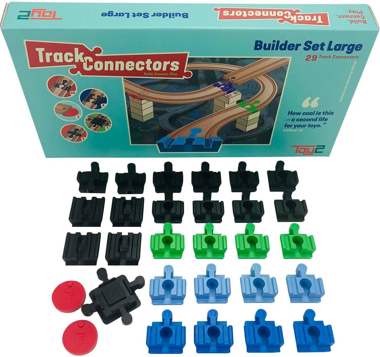 TOY2 Track Connector Builder Set Large Verbindungen von TOY2 Track Connectors