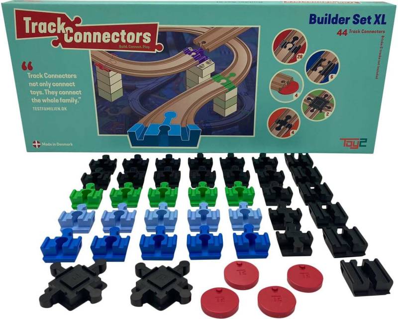 TOY2 Track Connector Builder Set XL Verbindungen, Mehrfarbig von TOY2 Track Connectors