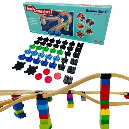 OY2 Builder Set XL Kompatibel BRIO Eisenbahn& Duplo Bausteine-Bauset 5 Verschiedene Track Connectors-Nachhaltige Holzeisenbahn Holzschienen Verbinder,21004,Builder Set 44 Schienenverbindern OY2 Builder Set XL Kompatibel BRIO Eisenbahn& Duplo Bausteine-Bauset 5 Verschiedene Track Connectors-Nachhaltige Holzeisenbahn Holzschienen Verbinder,21004,Builder Set 44 Schienenverbindern von TOY2