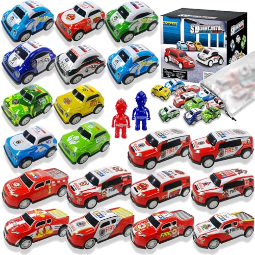 TOYABI Autos Spielzeug Set, Kleine Spielzeugautos Metall, 20 Stück Mini Spielzeugauto und 2 Puppen, Klein Rückzug Spielautos, Geburtstag Geschenk für Kinder ab 3, 4, 5, 6, 7, 8 Jahre, Toy Cars TOYABI Autos Spielzeug Set, Kleine Spielzeugautos Metall, 20 Stück Mini Spielzeugauto und 2 Puppen, Klein Rückzug Spielautos, Geburtstag Geschenk für Kinder ab 3, 4, 5, 6, 7, 8 Jahre, Toy Cars von TOYABI