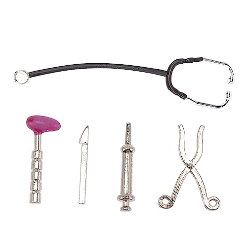 1 Satz Mini-arztanzug Mini- -Modell Mini-Arzt-Tools Mini-spritzenmodell Puppenhaus -Accessoire Miniaturspritze Miniatur-Arzt-Werkzeuge Legierung TOYANDONA von TOYANDONA