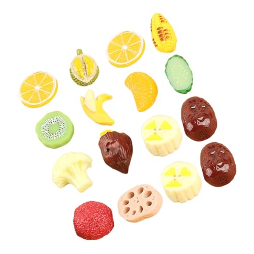 TOYANDONA Fein Gearbeitetes Mini-gemüse-Obst-Set Aus Kunstharz Realistische Gefälschte Kunstmodelle Für Die Inneneinrichtung von TOYANDONA