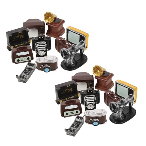 TOYANDONA Miniatur-puppenhaus-möbelset 20-teilig Kunststoff Mini-haushaltsgeräte Schreibtischmöbel Modell Für Puppenbedarf von TOYANDONA