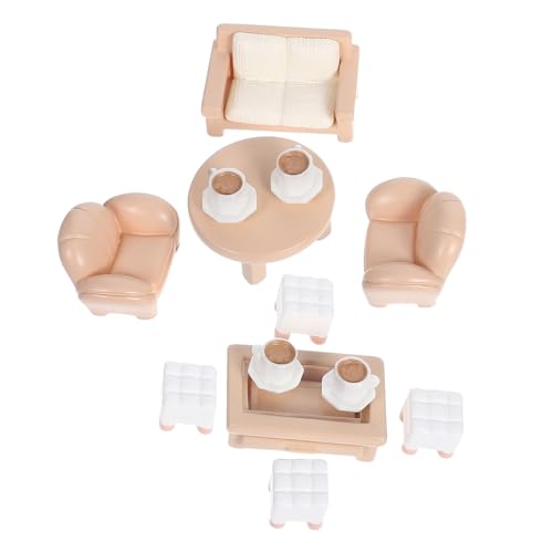 13 Stück Teiliges Puppenhaus Möbelset Realistisches Sofa Couchtisch und Runde Tischmodelle für Kreative Dekoration Schlafzimmer und Wohnzimmer 13 Stück Teiliges Puppenhaus Möbelset Realistisches Sofa Couchtisch und Runde Tischmodelle für Kreative Dekoration Schlafzimmer und Wohnzimmer von TOYANDONA