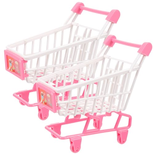 2 Stück Mini Einkaufswagen Mini Kleinkind Einkaufswagen Einkaufswagen Für Im Alter Von 2–4 Jahren Puppenhaus Miniaturen Einkaufswagen Schiebespielzeug Für Kleinkinder Von TOYANDONA von TOYANDONA