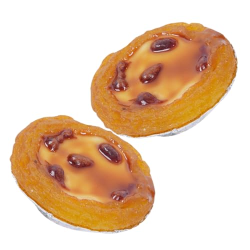 TOYANDONA 2St Eierkuchenimitat Simulation Eierkuchen Modell Dekorative Eierkuchen Attrappe Eierkuchen Schaufensterdekoration Bäckerei-Shop- simuliertes Eierkuchenmodell Harz von TOYANDONA
