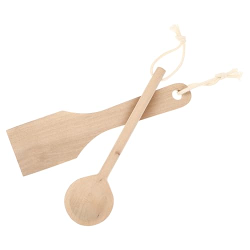 TOYANDONA Kinderfreundliches Küchenspielzeug Aus Holz – 2er-Pack – Simulation Eines Schaufellöffels – Sichere Nicht Kratzende Glatte Kanten – Perfektes Lernspielzeug von TOYANDONA