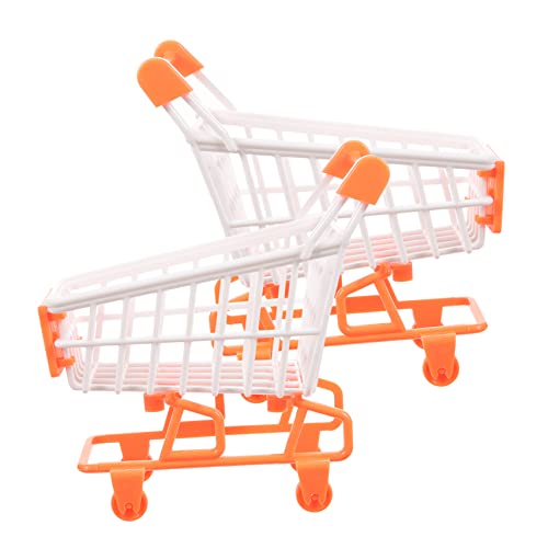 TOYANDONA 2stücke Junge Mädchen Einkaufswagen Spielzeug Miniatur Einkaufswagen Für Rollenspiele Zubehör Für Kleinkinder Und Vorschulkinder Farbenfrohes Design Für Kreatives Spielen von TOYANDONA