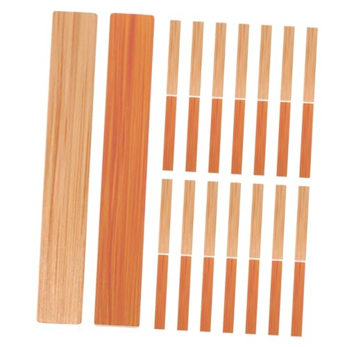 40 Stück Realistische Holzmaserung Fliesen Selbstklebende Mini Holzfußböden für Schlafzimmer der Puppen von TOYANDONA