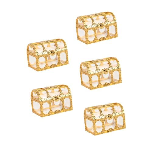 5er Boxen Schatzkiste Pralinenschachtel Golden Plastik TOYANDONA 5er Boxen Schatzkiste Pralinenschachtel Golden Plastik TOYANDONA von TOYANDONA