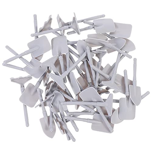 60St Mini-Schaufel für hühner puppenhauszubehör Living Room Decoration wohnzimmerdeko Mini-Gartengerät Mini -Hausdekorationen Mini-Modelle Plastik Grey TOYANDONA von TOYANDONA