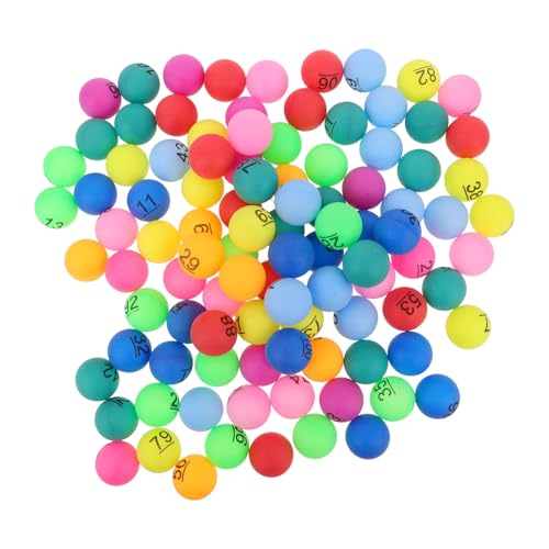 Bunte nummerierte Bingo-Bälle für Tombola-Spiele, Party-Dekorationen und Bingo-Zubehör, mehrfarbig, 1–100 Zahlenbälle für Bar-Partys, Geburtstage und Veranstaltungen, 100 Stück Bunte nummerierte Bingo-Bälle für Tombola-Spiele, Party-Dekorationen und Bingo-Zubehör, mehrfarbig, 1–100 Zahlenbälle für Bar-Partys, Geburtstage und Veranstaltungen, 100 Stück von TOYANDONA