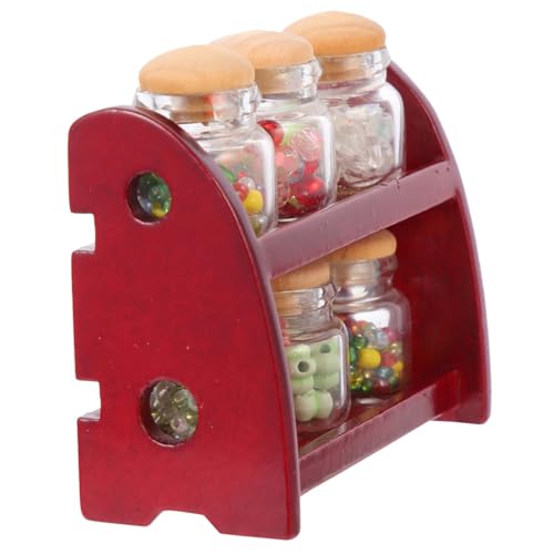 TOYANDONA Miniatur Zuckerwaren Mit Dekorativem Rack Für Mini Haus Deko Für Küche Und Sammler Von Mini Möbeln von TOYANDONA