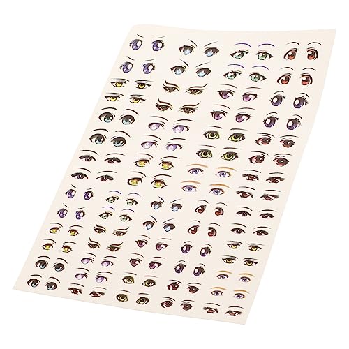 TOYANDONA 1 Blatt Augenaufkleber Puppen Machen Augen Selbstklebende Augen Scrapbooking-Augen-Aufkleber Vorräte Machen Augen Tränen Abziehbilder Selbstklebende Augapfelaufkleber Plastik von TOYANDONA