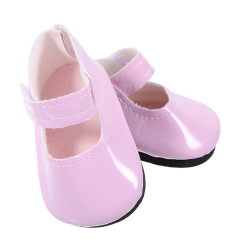 TOYANDONA 1 Paar 18-Zoll-puppenschuhe Babypuppe Figur Prinzessin Dekorative Minischuhe Lederschuhe Mini-Schuh- Exquisite Minischuhe Miniatur-Schuhe Mini-schuhverzierungen Rosa von TOYANDONA