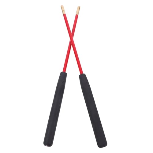 TOYANDONA 1 Paar Diabolo-Stange Spaß für Erwachsene Spinnenspielzeugsticks Diabolo -Leistungsgriffe chinesisches Spinnspielzeug Spinnen Zirkusspielzeugsticks Diabolo-Handstäbe Plastik rot von TOYANDONA