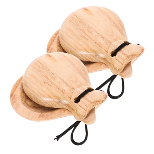 TOYANDONA 1 Paar Flamenco-Kastagnetten Percussion-Kastagnetten Stöcke Musik-Shaker klein Rhythmus-Sticks Instrument Kastagnetten Rhythmus- Musikalisches hölzern von TOYANDONA