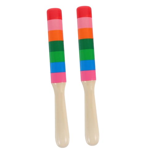 TOYANDONA 1 Paar Rhythmusstock Musik-Rhythmus-Sticks aus Holz Musikstock Instrumentenzubehör Zubehör für Schlaginstrumente Percussion-Instrument-Stick Rhythmusstöcke aus Holz hölzern von TOYANDONA