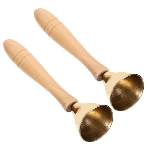 TOYANDONA 1 Paar läute die Glocke Blockflöteninstrument für kinderinstrumente musikinstrumente lustige Spielzeugglocke hölzernes Glockenspielzeug Kupfer Golden TOYANDONA 1 Paar läute die Glocke Blockflöteninstrument für kinderinstrumente musikinstrumente lustige Spielzeugglocke hölzernes Glockenspielzeug Kupfer Golden von TOYANDONA