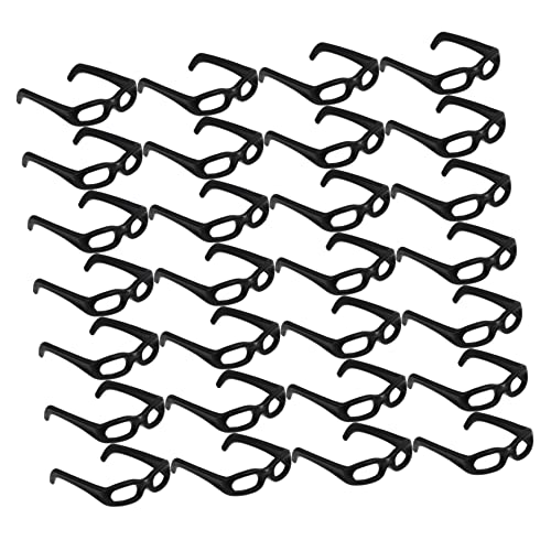 TOYANDONA 1 Packung Puppe Kopfhörer bastel Set für Craft Set doll Accessories Accessoires weihnachteb Brille Teile zum Ankleiden von Puppen Plastik Black von TOYANDONA