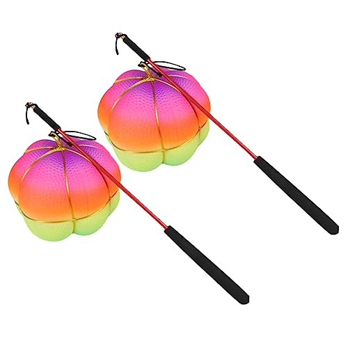 TOYANDONA 1 Pumpkin Slinger Große Aufblasbare Hüpfbälle Für Draußen Für Kinderspielzeug Bunter Ball Hüpfball Springball Mit Stange Ballspielzeug von TOYANDONA