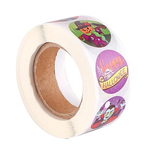 TOYANDONA 1 Rolle Halloween Versiegelungsgeschenkaufkleber Seltsame Bastelaufkleber Halloween Seltsame Dekoration Halloween Aufkleber Halloween Party Aufkleber Seltsame Aufkleber von TOYANDONA