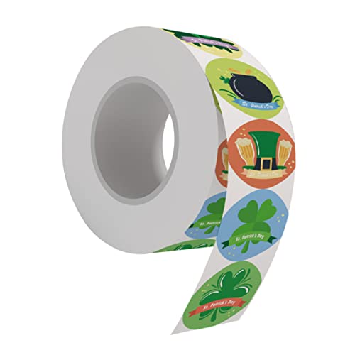 TOYANDONA 1 Rolle Klee-Aufkleber Dekorativer Siegelaufkleber St. Patricks Siegelaufkleber Aufkleber Für Geschenkverpackungen St. Patricks Abziehbilder St. Patricks Siegeletikett Papier von TOYANDONA