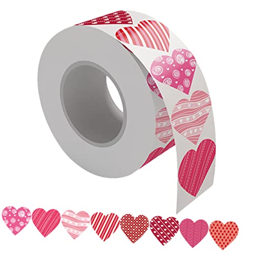 TOYANDONA 1 Rolle Herzaufkleber Dekorative Siegelaufkleber Für Den Valentinstag Und Die Alltägliche Dekoration. von TOYANDONA