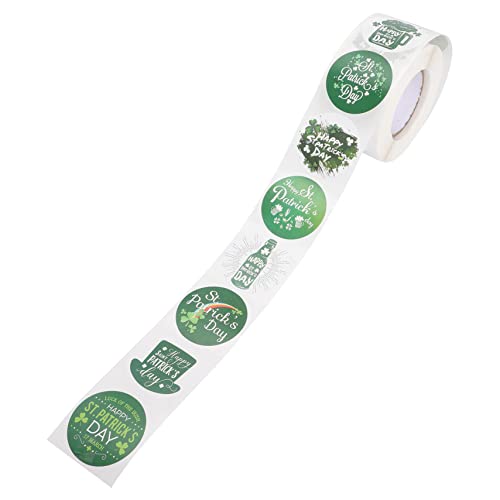TOYANDONA 1 Rolle St. Patrick-Aufkleber Partygeschenk Geschenkaufkleber -siegeletikett Etikettenaufkleber Festival-Aufkleber Aufkleber Für Geschenketiketten Dark Green Plastik von TOYANDONA