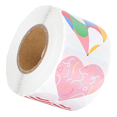 TOYANDONA 1 Rolle Von Herz Aufkleber Etiketten Valentinstag Abdichtung Aufkleber Decals Aufkleber Für Decor von TOYANDONA
