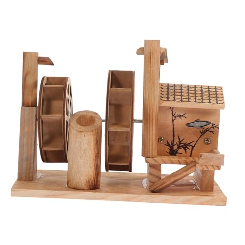 TOYANDONA 1 STK Wasserrad zum Aufziehen Modellbausatz Toys spielsachen für ziernieten Music Box holzspielsachen Decor Wasserrad-Modell Heimdekoration Bürokunst hölzern von TOYANDONA