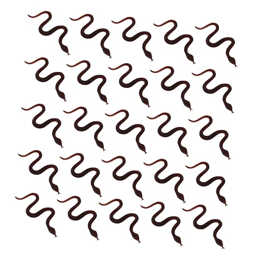 TOYANDONA 1 Satz 100 Stück Halloween-Mini-Schlange Halloween Halloween Toys Grusel Toys Modelle für Geisterhäuser simuliertes PVC Brown von TOYANDONA