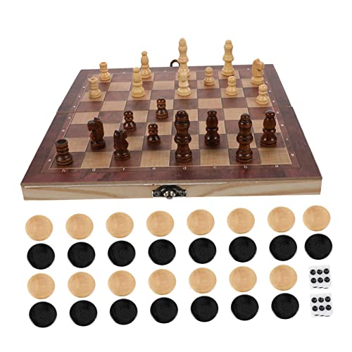 TOYANDONA 1 Satz 3 1 Holzschach Schachspielbrett Spielzeugschach Schachbrett Kinderschach Schach hölzern Brown von TOYANDONA