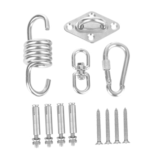 TOYANDONA 1 Satz 360 Hängemattenhaken Und Bausatz Schlüssel schwer rostfrei Hängemattenstuhlhaken Lagerhaken Silver TOYANDONA 1 Satz 360 Hängemattenhaken Und Bausatz Schlüssel schwer rostfrei Hängemattenstuhlhaken Lagerhaken Silver von TOYANDONA