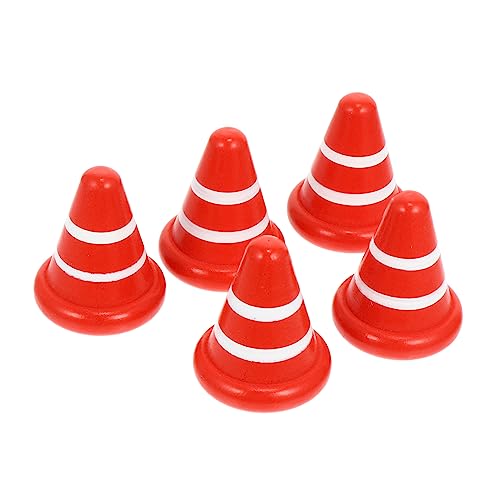 TOYANDONA 1 Satz 5 Stück Hölzernes Straßenkegelspielzeug Kinderspielzeug Hölzerne Straßensperre Simulations-straßensperre Verkehrssperre Straßensperre Zeichen Straßenkegel Rot Holz TOYANDONA 1 Satz 5 Stück Hölzernes Straßenkegelspielzeug Kinderspielzeug Hölzerne Straßensperre Simulations-straßensperre Verkehrssperre Straßensperre Zeichen Straßenkegel Rot Holz von TOYANDONA