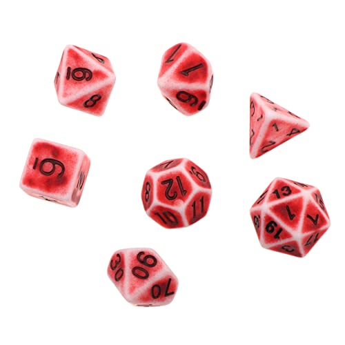 TOYANDONA 7-teiliges Retro-würfel-Set Aus Polyedrischem Würfel Spielparty-Spiele Brettspiel-würfel Acrylmaterial Leicht für Versammlungen von TOYANDONA