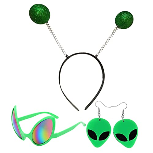 TOYANDONA 1 Satz Alien-Stirnband Kostüm Zubehör drei funkeln Halloween-Dekorationen glühen partybrillen set party brillen sets Mottoparty-Kopfbedeckung Stirnbänder Alien-Brille Plastik Green TOYANDONA 1 Satz Alien-Stirnband Kostüm Zubehör drei funkeln Halloween-Dekorationen glühen partybrillen set party brillen sets Mottoparty-Kopfbedeckung Stirnbänder Alien-Brille Plastik Green von TOYANDONA