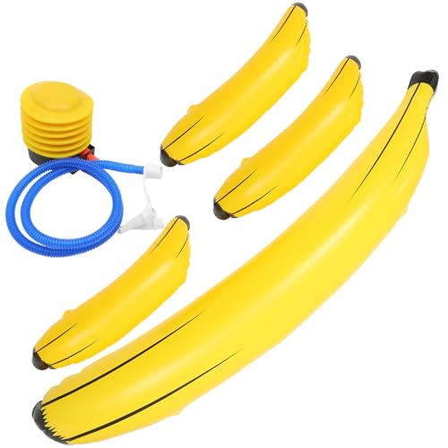 TOYANDONA 1 Satz Aufblasbare Banane Bananenspiel-Requisite Aufblasbares Bananen-partyspielzeug Aufblasbare Frucht Aufblasbares Bananenring-wurfspiel Aufblasbarer Spiel Requisiten PVC Strand von TOYANDONA