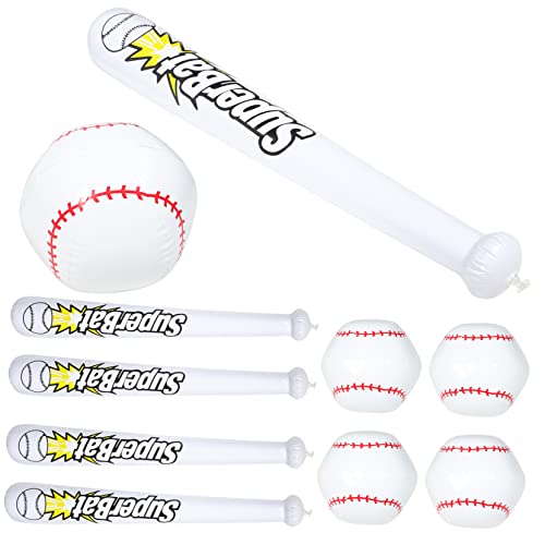TOYANDONA 1 Satz Aufblasbares Baseballset mit Schläger Teiliges für Dekoration für Baseballpartys und Spielaktivitäten Langlebig und Sicher für Spiele im Freien von TOYANDONA