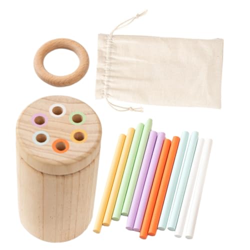 TOYANDONA 1 Satz Balance-Stick- Balancierstäbe Stapeln Lernspielzeug Für Kleinkind-Cartoon-Balance-stöcke- Balancierstäbe Aus Holz Kinderfestspielzeug Khaki Stoff von TOYANDONA
