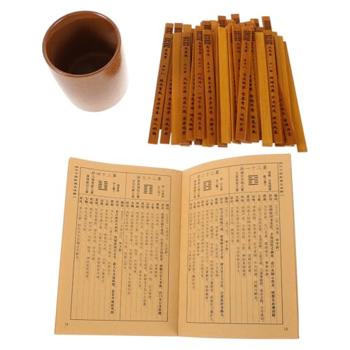 TOYANDONA 1 Satz Bambus Divinationsstäbe mit Buch und Bild Traditionelle Chinesische Wahrsagewerkzeuge für Spirituelle Anleitung und Spiele Bambus Tragbar und TOYANDONA 1 Satz Bambus Divinationsstäbe mit Buch und Bild Traditionelle Chinesische Wahrsagewerkzeuge für Spirituelle Anleitung und Spiele Bambus Tragbar und von TOYANDONA
