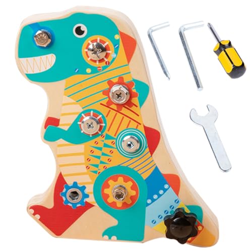 TOYANDONA 1satz Holzspielzeug Für Mädchen Interaktive Dinosaurier Lernspielzeug Busy Board Für Fantasievolles Und Eltern- Mädchen-interaktion von TOYANDONA