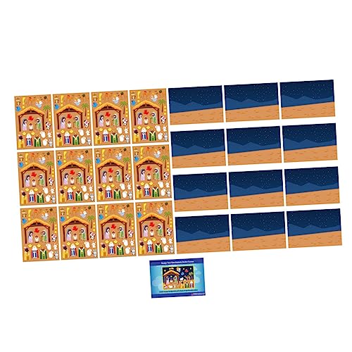 TOYANDONA Lustige Wohnkultur Aufkleber Krippe Szene Aufkleber Papier Aufkleber Für Kinder Dekorative Aufkleber von TOYANDONA