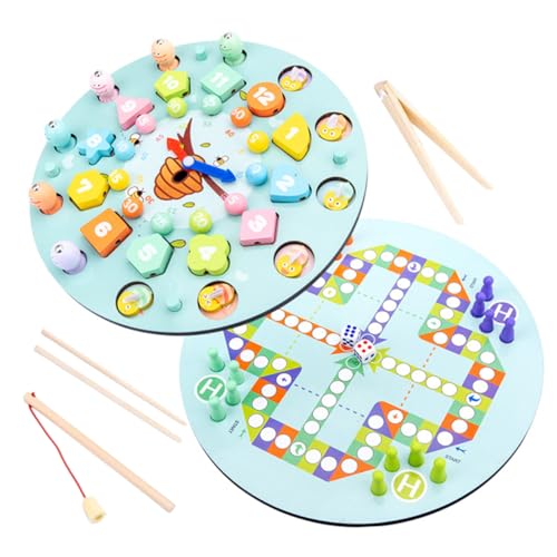 TOYANDONA 1 Satz Clock -Angelspiel Schach rätsel Angeln Brettspiel Fischereipuzzle für Angelspiel für Fangspielspielzeug Fischspielspiel hölzern Sky-Blue TOYANDONA 1 Satz Clock -Angelspiel Schach rätsel Angeln Brettspiel Fischereipuzzle für Angelspiel für Fangspielspielzeug Fischspielspiel hölzern Sky-Blue von TOYANDONA